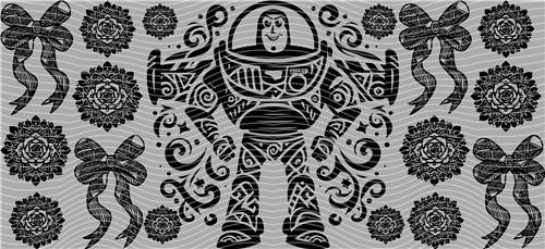 16oz black and white-B 19